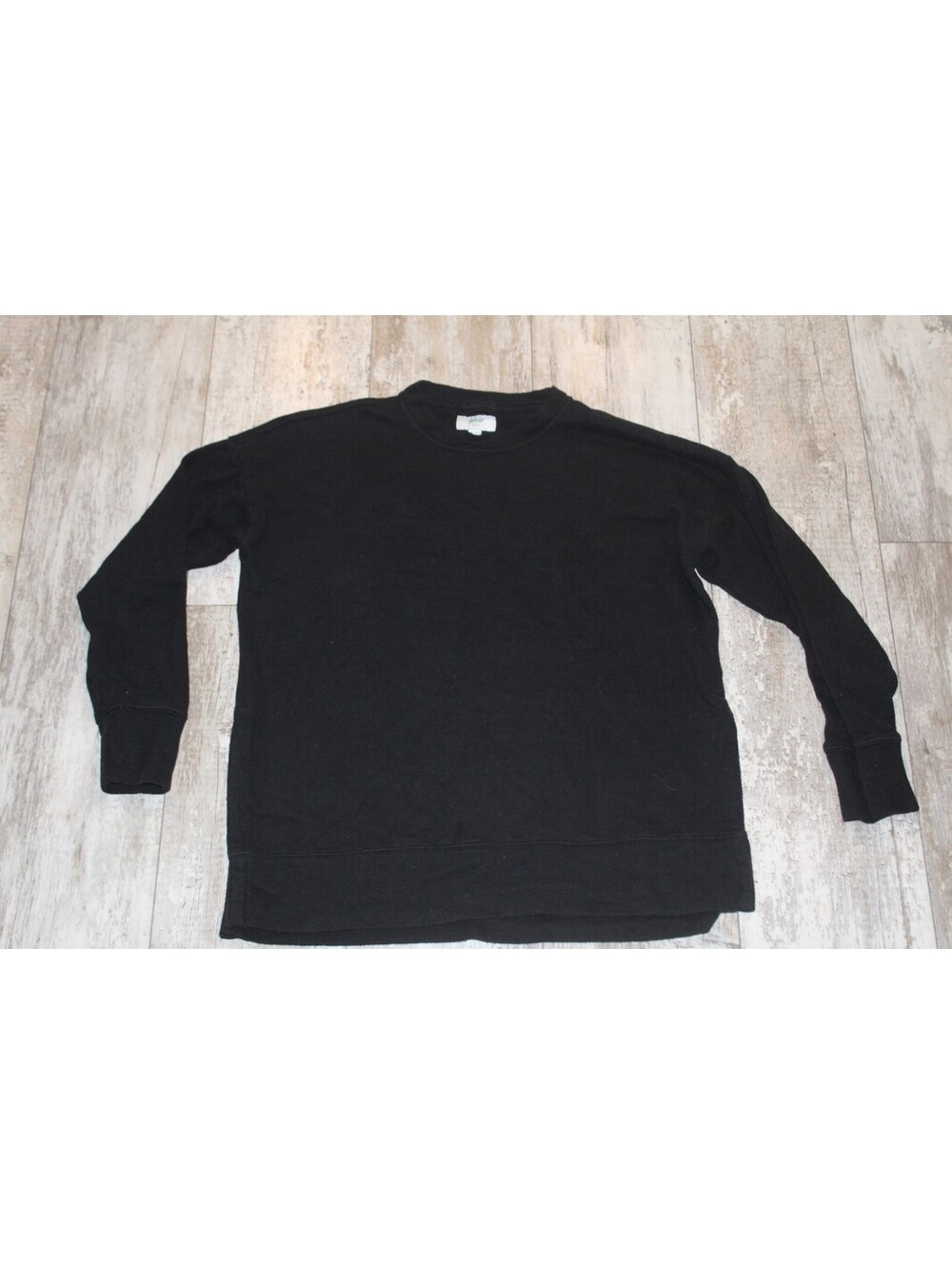 Aerie XS Black Oversized Crewneck Sweatshirt Cozy